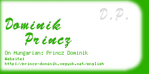 dominik princz business card